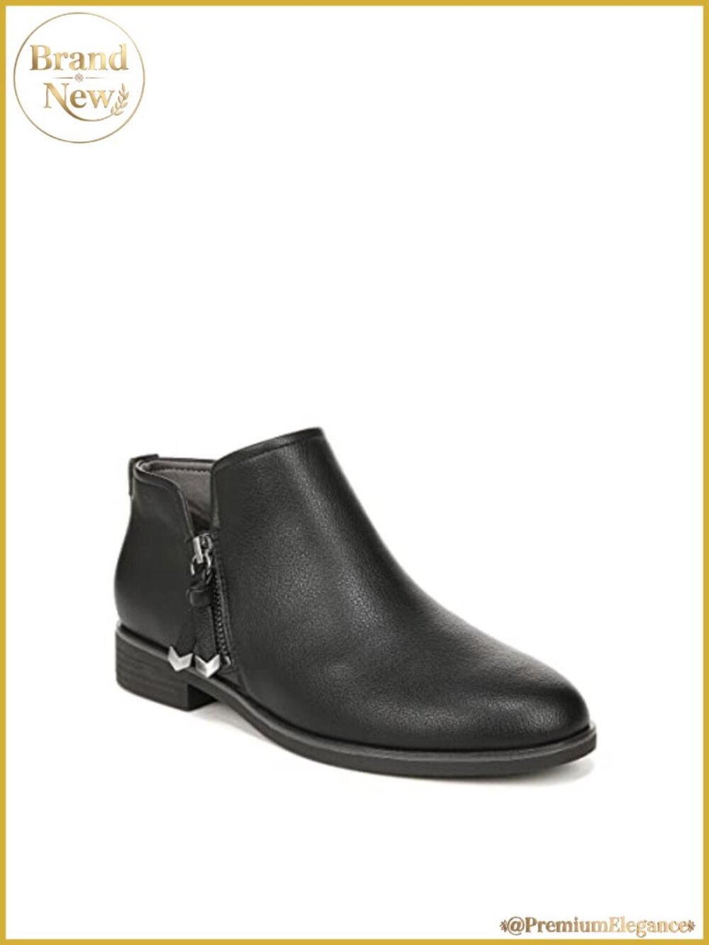 Faux Suede Ankle Bootie Block Heel Side Zip Comfort